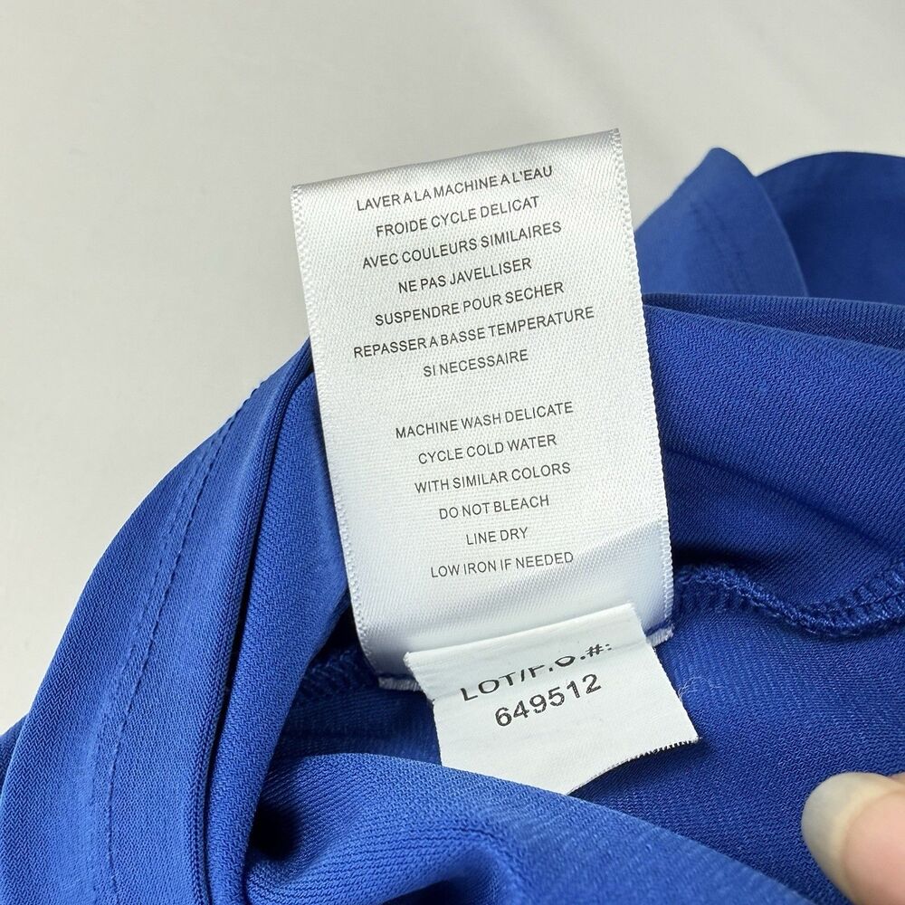 Coconut Row Palm Beach Royal Blue Short Sleeve Women's Top Médium - Picture 14 of 16